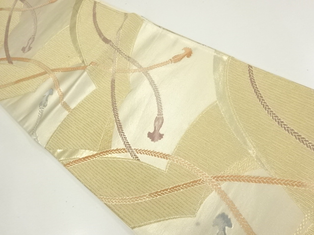 JAPANESE KIMONO / ANTIQUE FUKURO OBI / SILK / WOVEN KUMIHIMO CORD